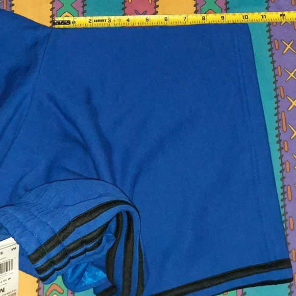 New Adidas Jogger Shorts Blue & Black Sweatshorts - Picture 4 of 4